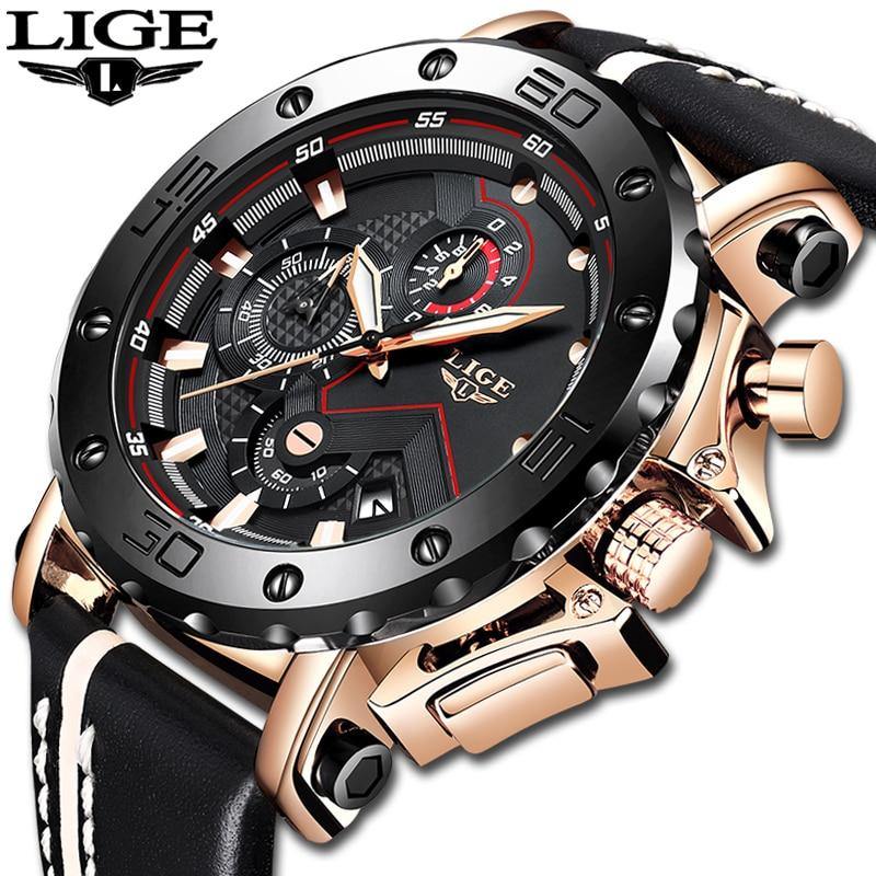 Relógio Lige Fashion Sports Militar Chronograph 2020 Modelo 9899